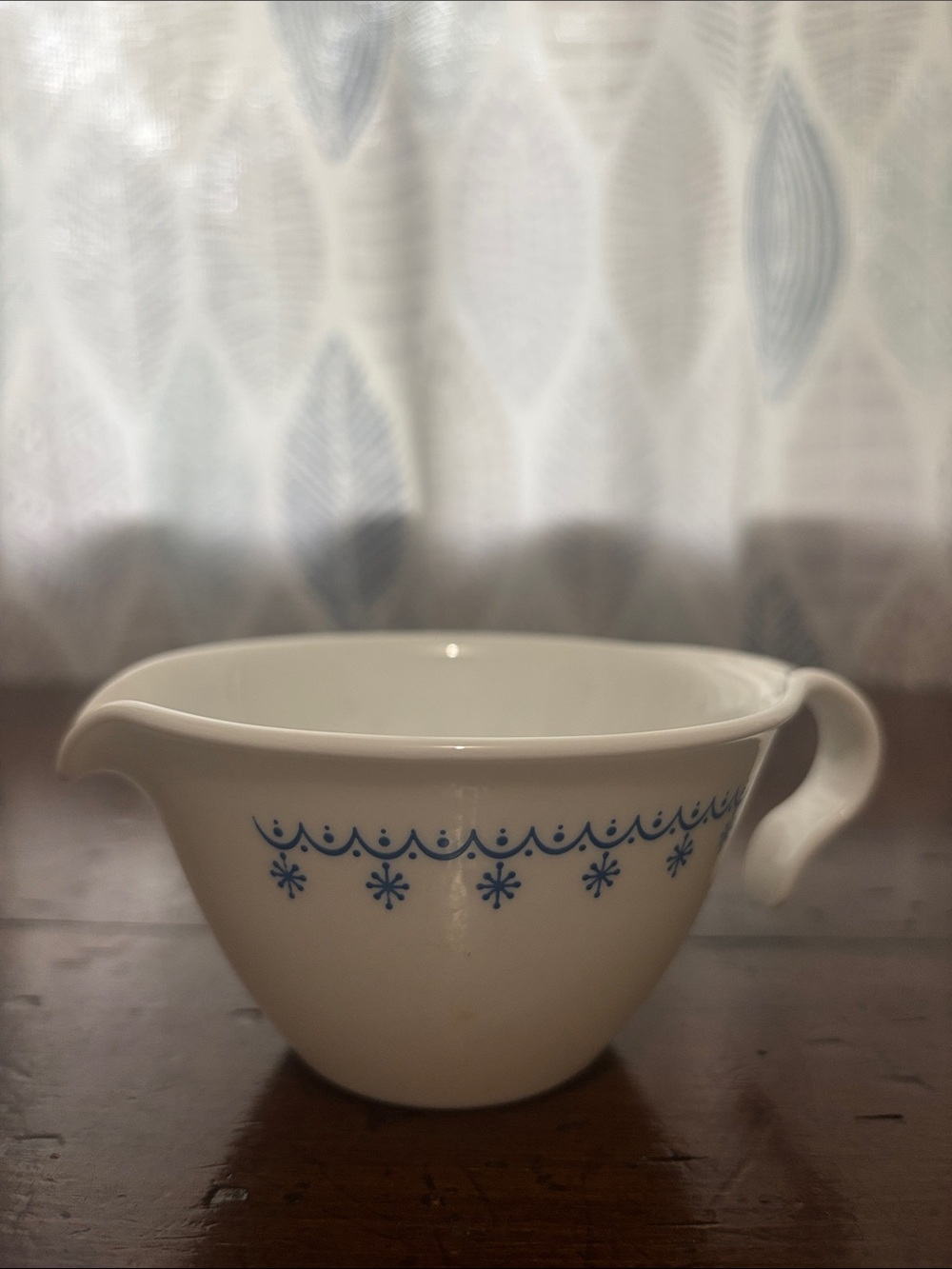 Corelle Snowflake Blue Creamer by Corning